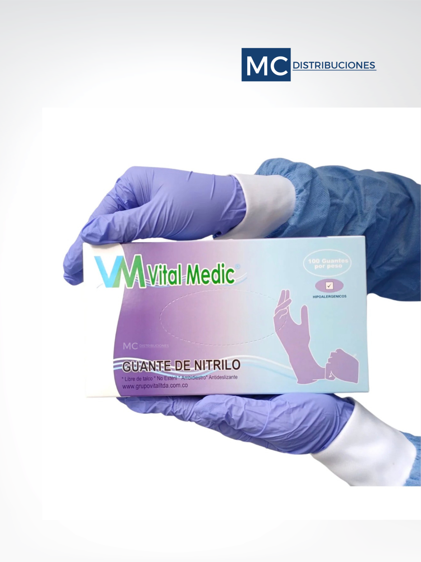 Guantes de Nitrilo Vital Medic Colores