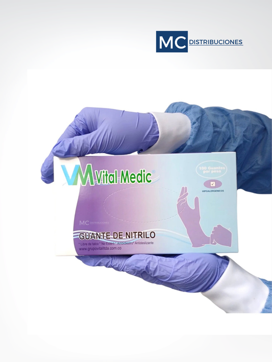 Guantes de Nitrilo Vital Medic Colores