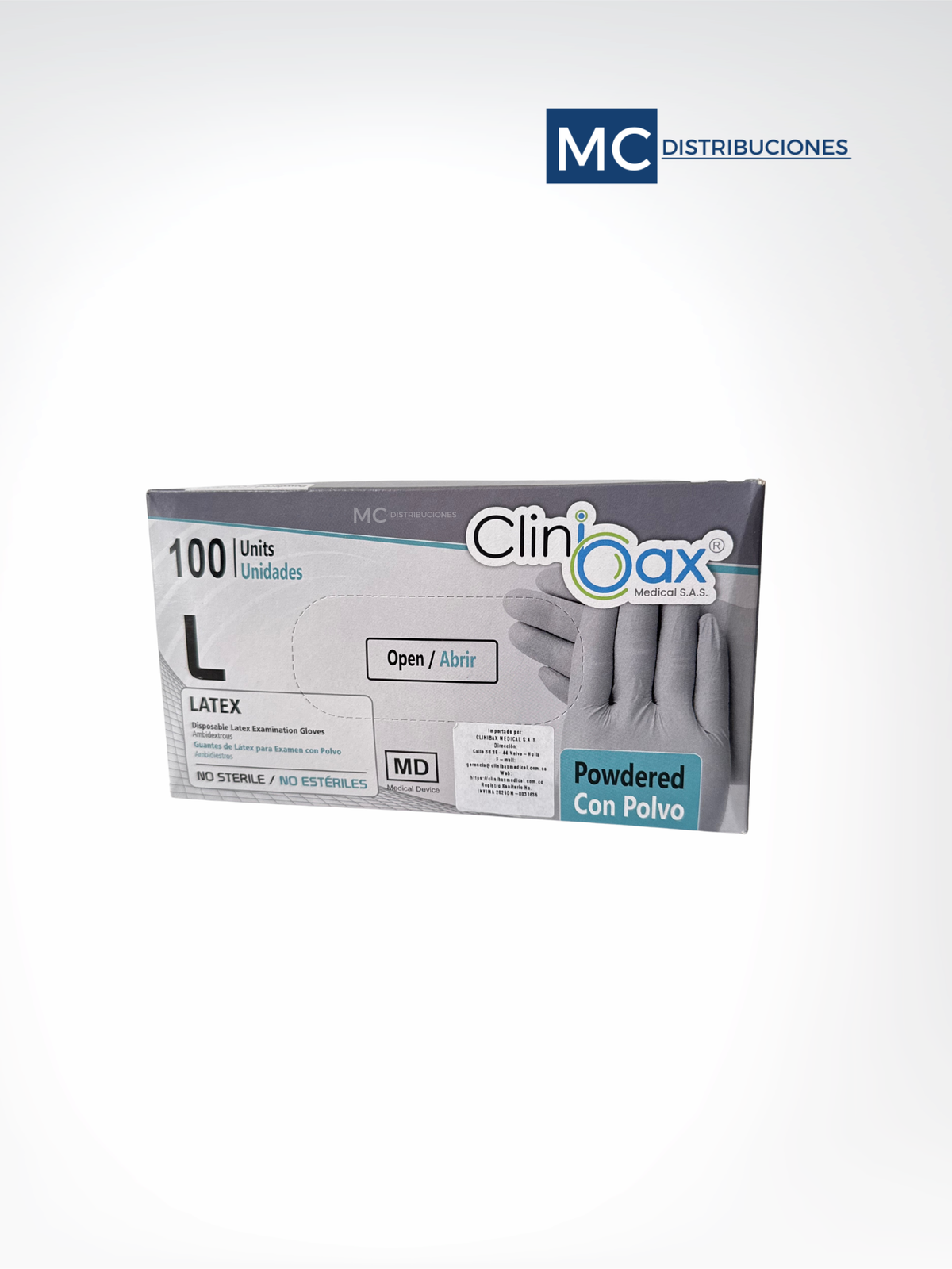 Guantes De Látex Con Polvo Caja x100 Unds