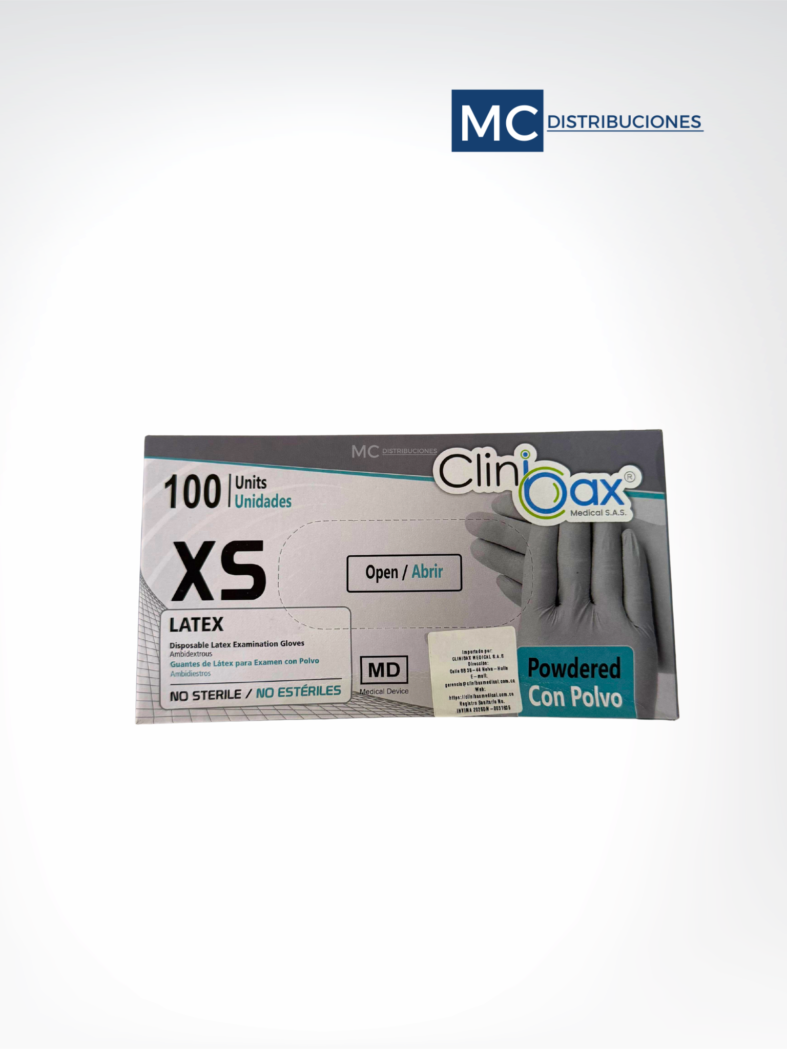 Guantes De Látex Con Polvo Caja x100 Unds