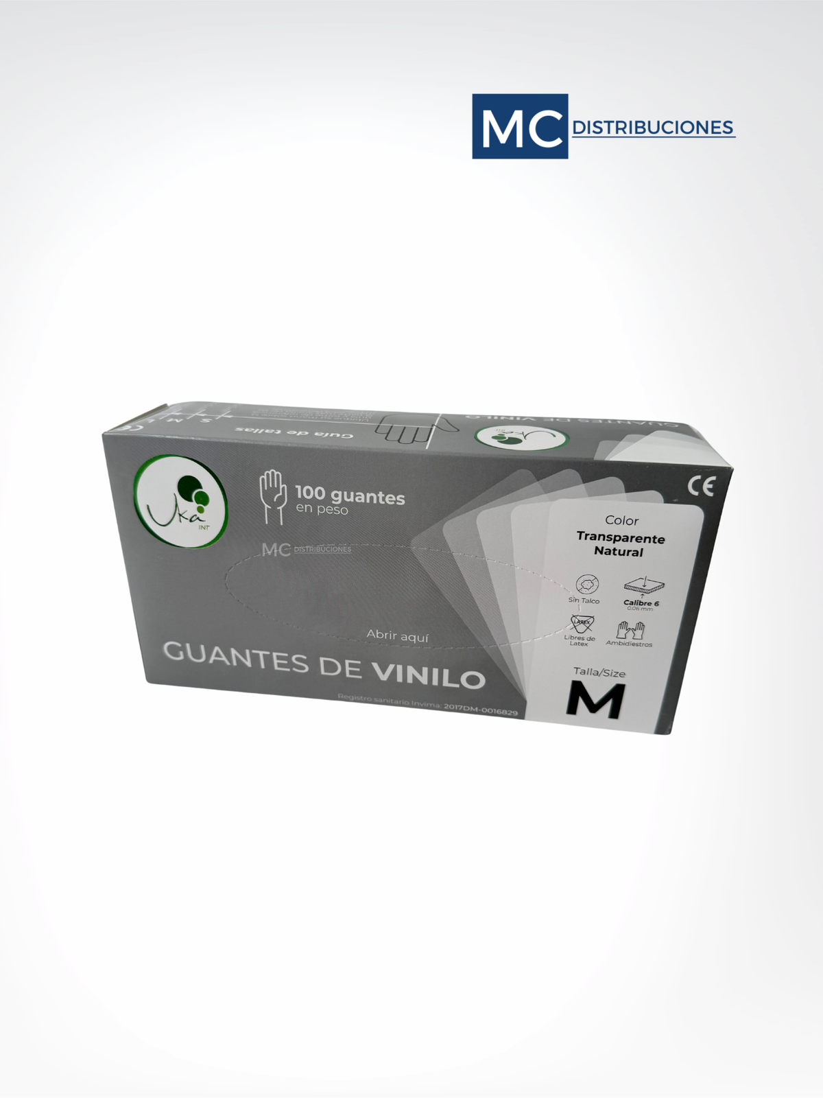Guantes De Vinilo Caja x100 Unds