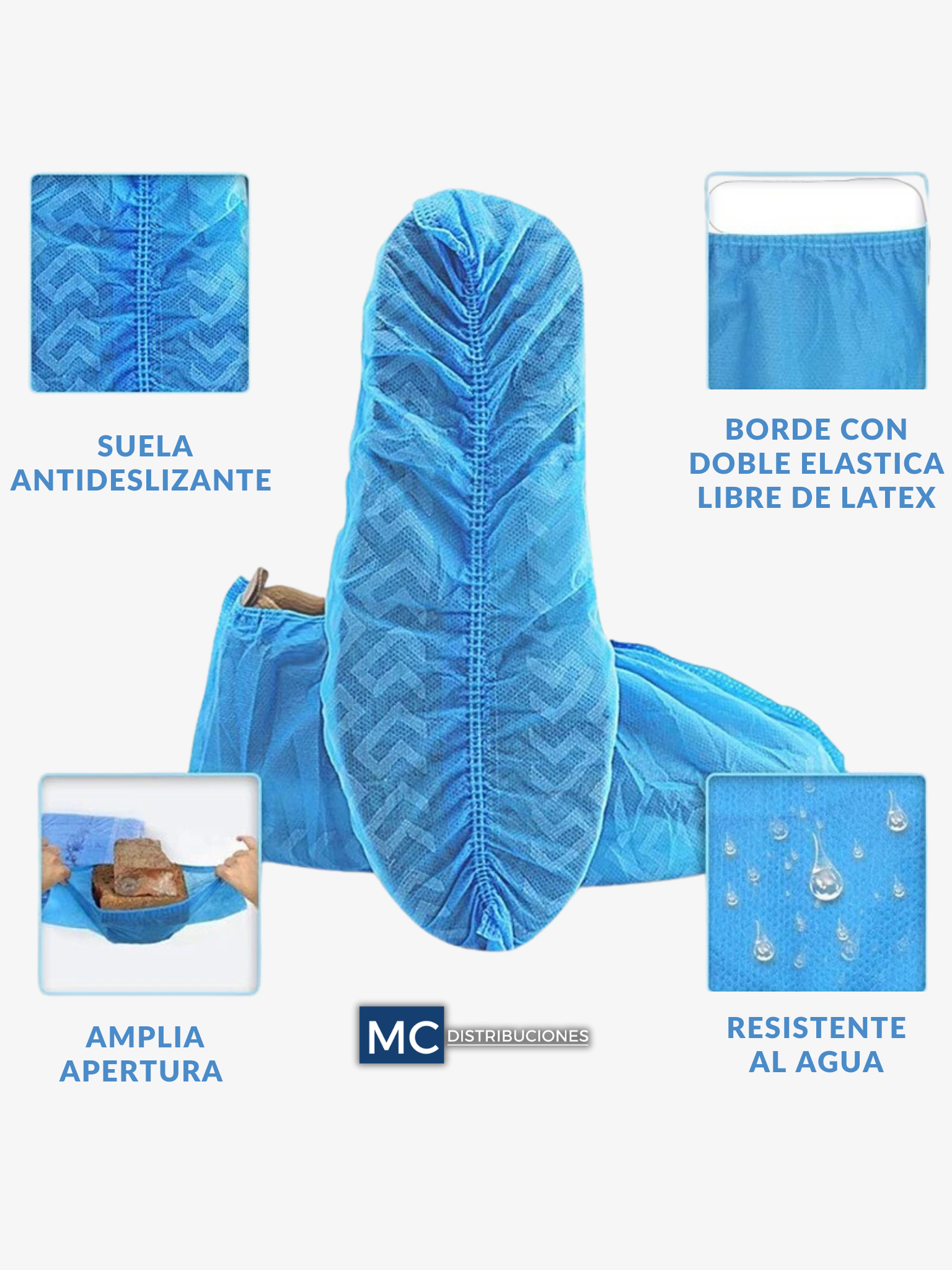 Polainas Antideslizantes Desechables x50 Pares