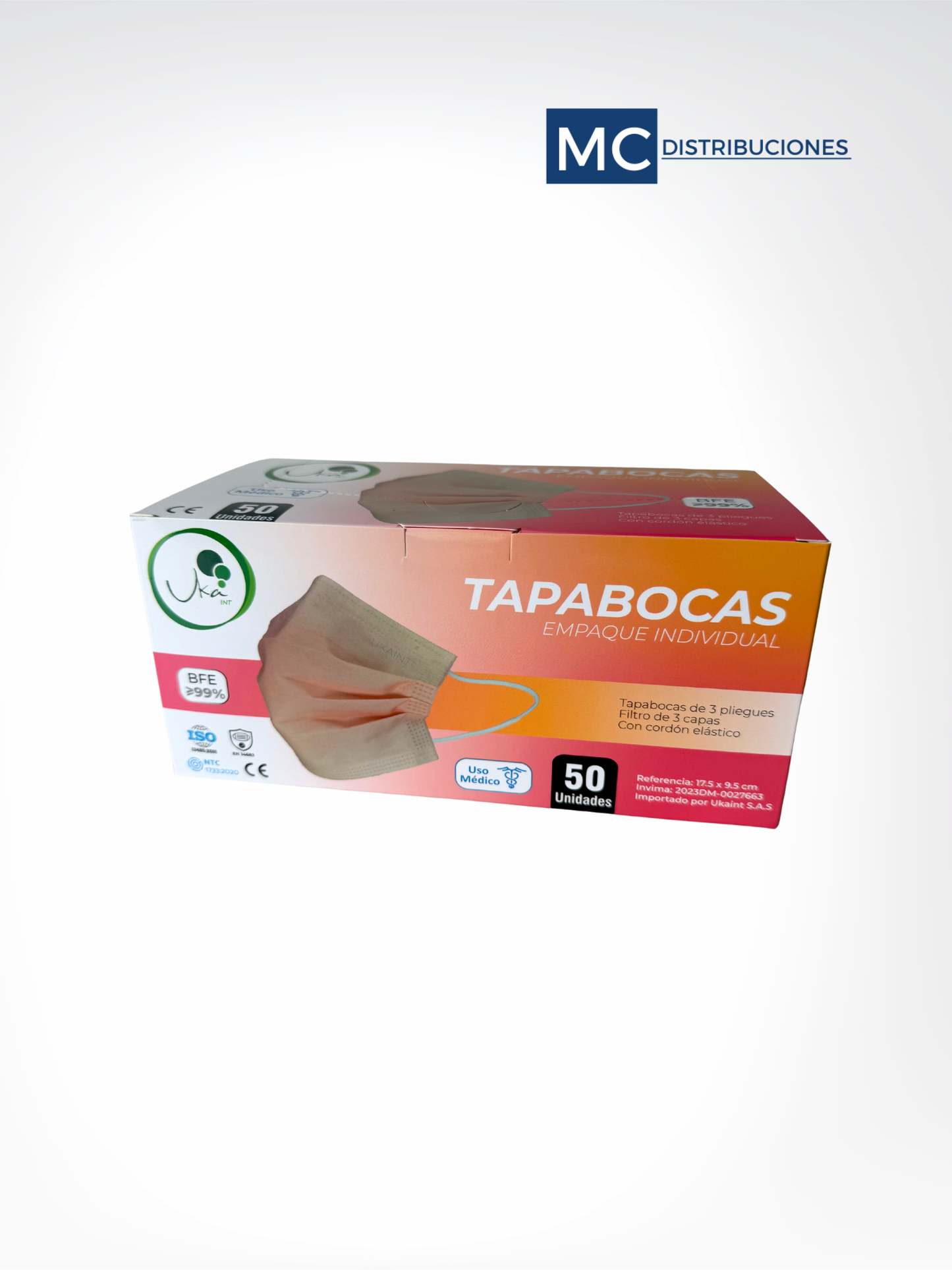 Tapabocas Salmón Degrade