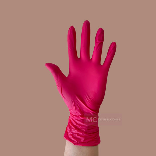 Guantes de Nitrilo Fucsia