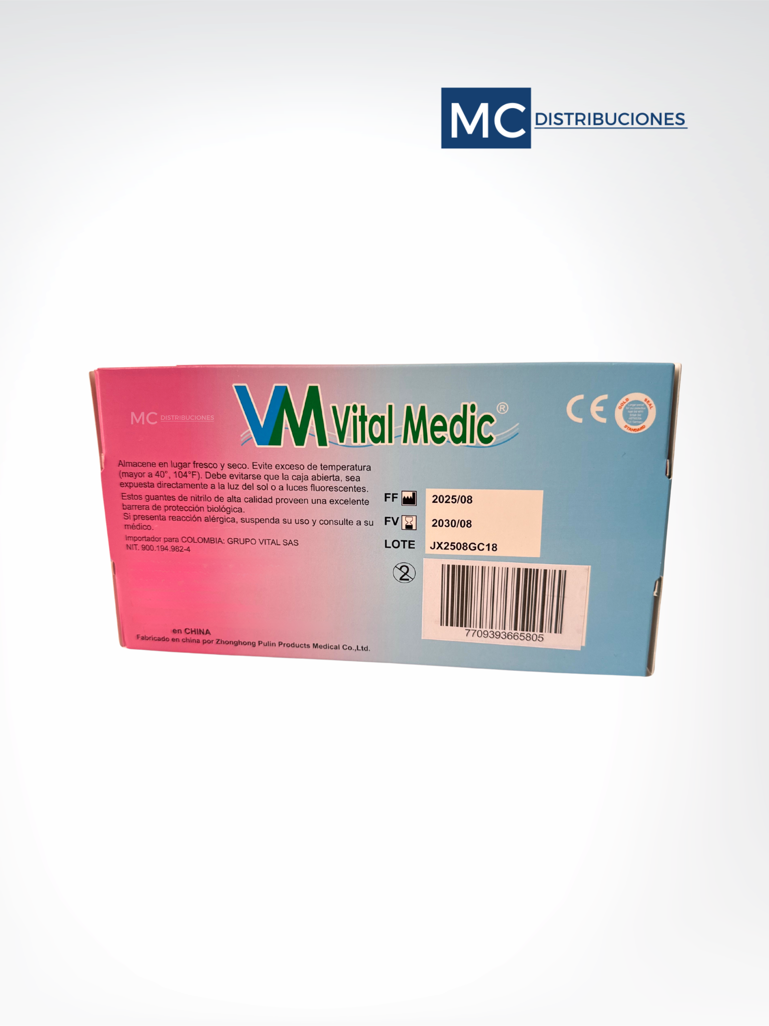 Guantes de Nitrilo Vital Medic Colores