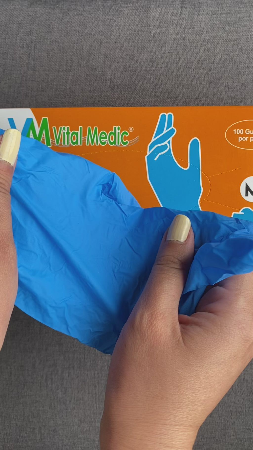 Guantes De Nitrilo Azul x100 Unds