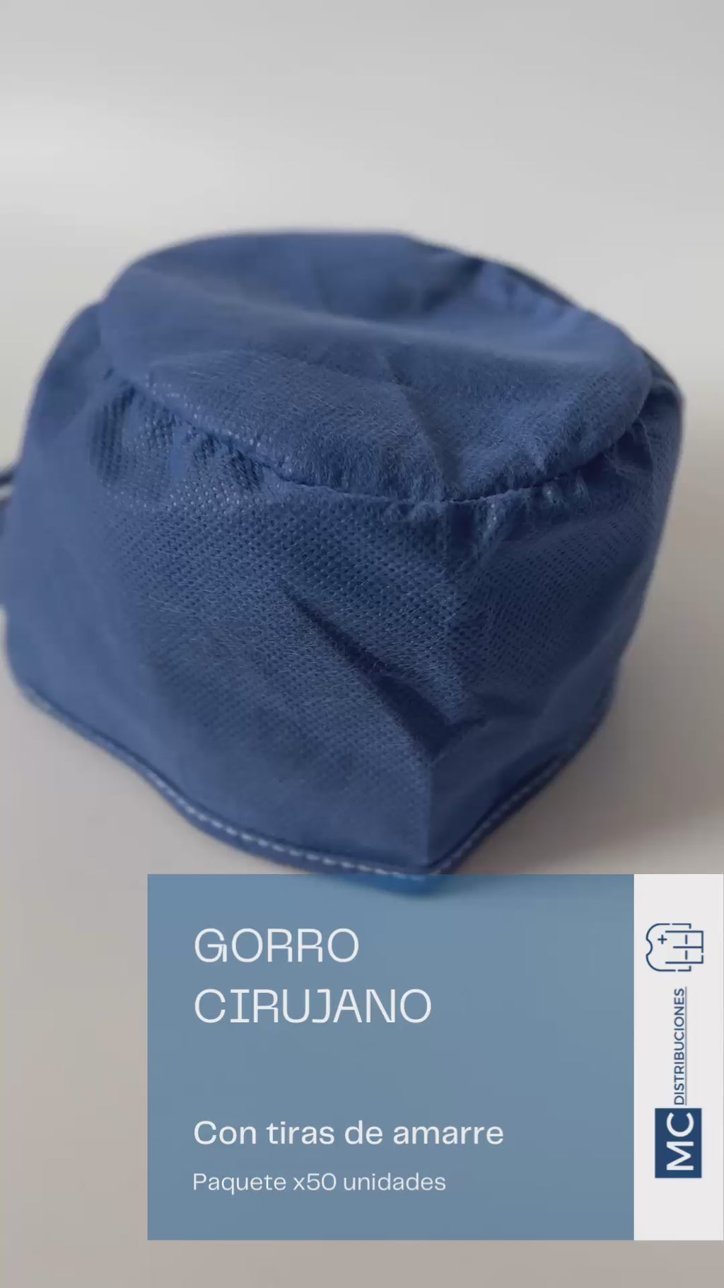 Gorro Cirujano de Amarre Desechable x20 Und